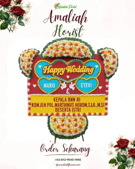 Papan Bunga Pernikahan Danau Sembuluh